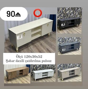 *TV stend / TV altı 90 AZN 💥* ✔️Ölçü en120 x dər30 x hün 52 ✔️ Rəng