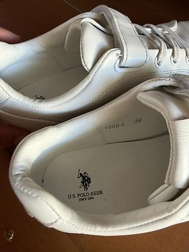 Krossovka ve ketlər: U.S. Polo Assn. ağ rəngli uniseks krossovkalar - Model: 1008-L - — 4