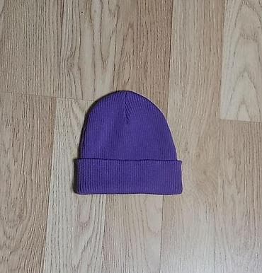 online papaq: Toxunma, trikotaj papaq, New Yorker, Yeni, rəng - Bənövşəyi, One size — 2