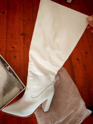 Çəkmələr: Ölçü: 39, rəng - Ağ, Yeni — 3