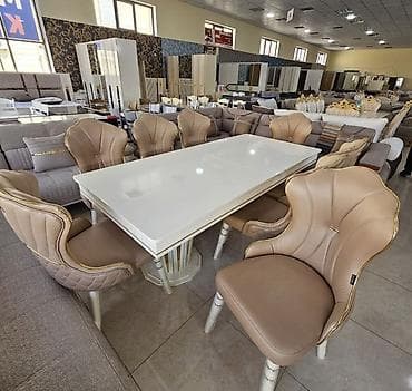 qələm seti: Qonaq otağı üçün, Dördbucaq masa, 8 stul — 3