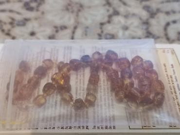 das sekilleri: Kəhrəba muncuq dəsti – boyunbağı üçün hazır saplanmış sıra - — 2