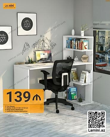 defter: Künc masa, Stulsuz, Polkalı, Siyirməsiz, Sadə laminat — 1