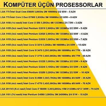 mini prosessor: Kompüter üçün Prosessorlar ⭐LGA 775 İntel Dual Core E6600 3,06Ghz 2M — 2