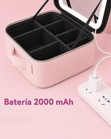 makyaj çantası: LED işıqlı makiyaj güzgülü daşınan kosmetik çanta - Çoxfunksiyalı — 3