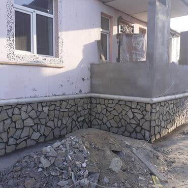 heyet kafelleri: Təbii daşdan hazırlanmış divar üzlüyü, müxtəlif ölçülü və formalı — 4