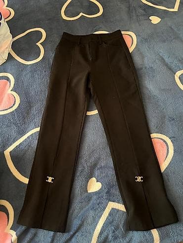 Şəxsi əşyalar: Qadın şalvarları və leggings dəsti 1) Boz mom-jeans - Yüksək belli — 5