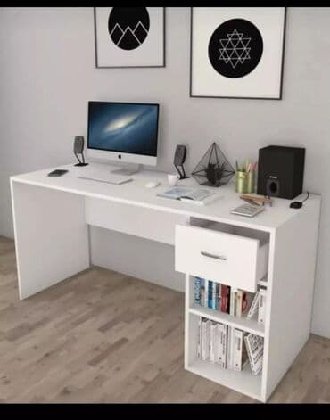 Düz masa, Polkalı, Siyirməli, Azərbaycan, Sadə laminat, Zəmanətli, Kredit yoxdur