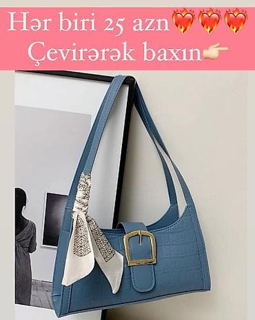 Qadın üçün mini çiyin çantaları – müxtəlif modellər və rənglər. -