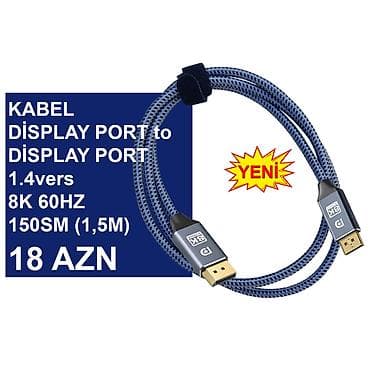 mini tablet: Display Port Kabellər ⭐Type-C (USB-C) to Display Port 1.2vers 1,8m 4K — 8