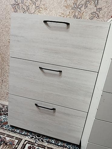 2qapili dolab: Yeni, 3 qapılı, Boz, Taxta Ayaqqabı dolabı — 1