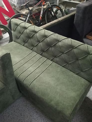 kunc divan kreditle: Məhsul: Yumşaq oturma divanı (kafe/restoran üçün) - Rəng: Zeytun-yaşıl — 3