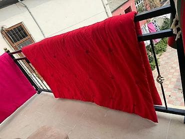 saatlar type 1: Qırmızı rəngli yorğan dəsti - Material: sıx pambıq/parça (içlikli — 3