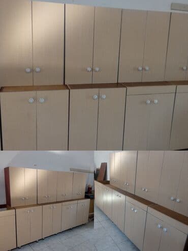 стеллаж шкаф: Mebel dəsti – modul tipli şkaflar - Material: açıq ağac rəngində — 1