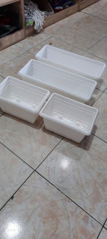 heyet gülleri: Dibçək – gül qabı – balkon üçün düzbucaqlı Dibcek qabi dibcek qablari — 15