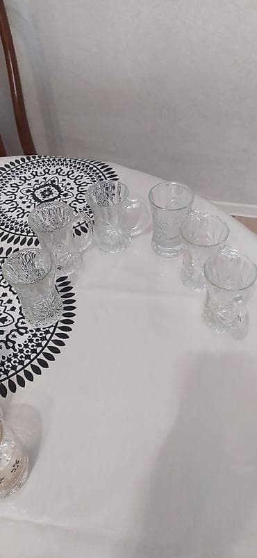 cayniy serviz: Stəkanlar, rəng - Qırmızı, Şüşə — 3