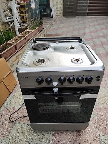 Qarışıq sobası Ayrıca dayanan, 4 gözlü, İşlənmiş