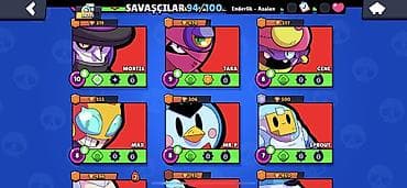 x96 max: Brawl Stars oyun hesabı - Kupa: 30,735 - Dəyərlilər: 94/100 döyüşçü — 4