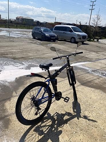 velasipetlər: Velosiped – dağ/şəhər tipli, mavi-qara rəngdə. Texniki xüsusiyyətlər — 3