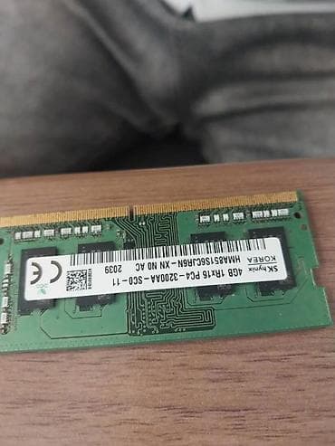 8 gb ram: 4 geqabayt DDR 4 (3200 Mhz) ram satilir Marka - SK-hynix Az işlənib — 3