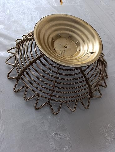 meyve qabı: Metall tel dizaynlı dekorativ meyvə/salqam səbəti - Material: metal — 2