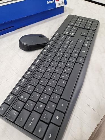 simsiz mikrafon: Logitech simsiz klaviatura və siçan dəsti və redmi siçanlar ayrıda — 3