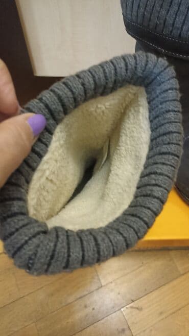 zamşa çəkmələr: Wortmann Qadın qış çəkmələri - Rəng: tünd boz/antrasit - Model — 2