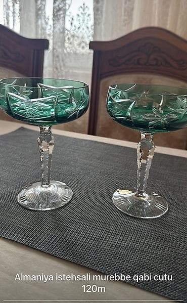 set qabları: Almaniya istehsalı mürəbbə qabı dəsti – 2 ədəd. - Material: kəsim — 1