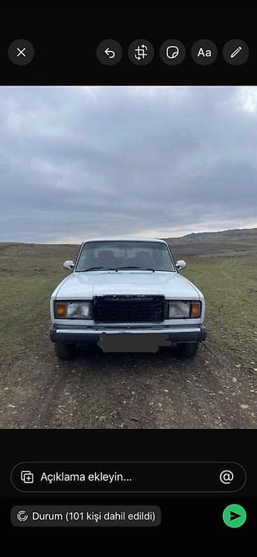 volkswagen tiguan 1: VAZ 2107, ağ rəng, sedan kuzov. - Ban növü: 4 qapılı sedan - Rəng: Ağ — 1