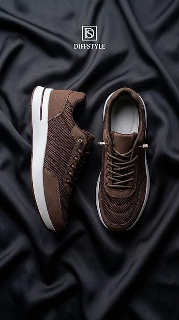 nike air force: Diffstyle kişi idman ayaqqabısı - Rəng: tünd qəhvəyi üst, ağ orta — 1