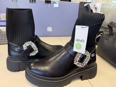 LIU•JO qadın çəkmələri – UK 7 ölçü - Rəng: qara - Üst hissə: hamar