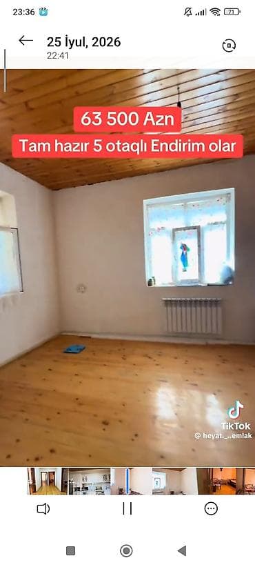 lenkeranda tecili ev satiram: Tam hazır 5 otaqlı həyət evi. - Geniş dəhlizli planlama, otaqlar — 3