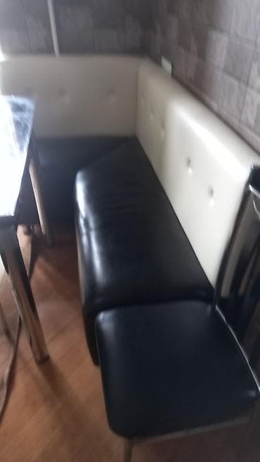 islenmis laminant: Mətbəx üçün, İşlənmiş, Açılan, Dördbucaq masa, 4 stul — 2