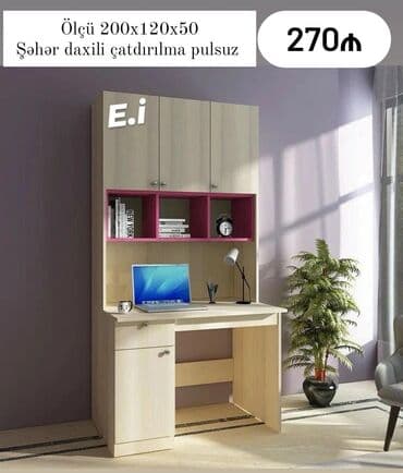 uşaq ucun yazı masası: *İkinəfərlik yazı masası* 280 AZN Ölçü 160/160/50 Sifarişle 2/3 — 6