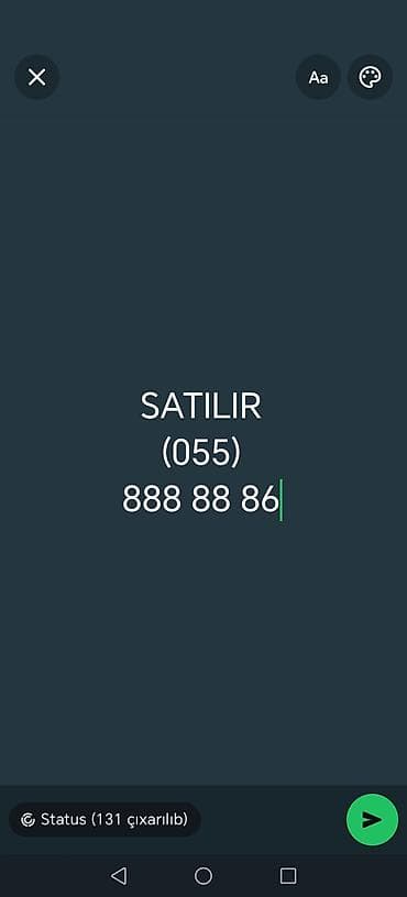 Nömrə: ( 055 ) ( 8888886 ), Yeni