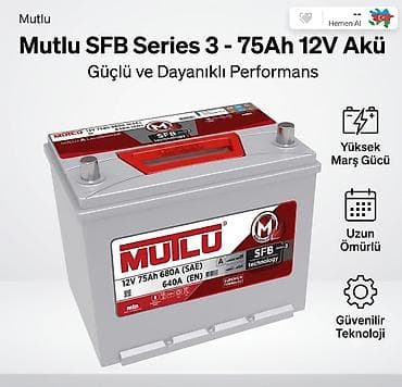 mutlu akumulator: Mutlu, 75 ah, Orijinal, Türkiyə, Yeni — 1