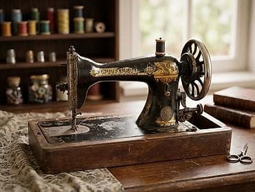 Orijinal Singer mexaniki tikiş maşını (antique model). Seriya nömrəsi — 1