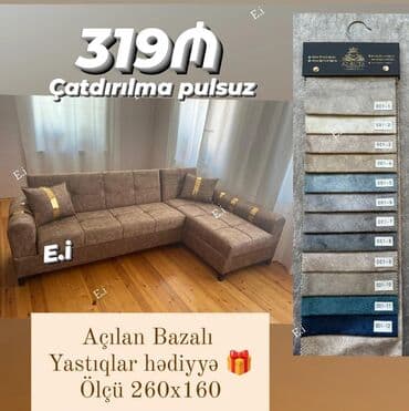 Sifarişlə dolablar: Künc divan, Açılan, Bazalı, Parça, Pulsuz çatdırılma