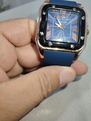 breguet saat: Cartier brend Mavi və Rose Gold Kişi Saatı birmarketde bu saat hal - — 1