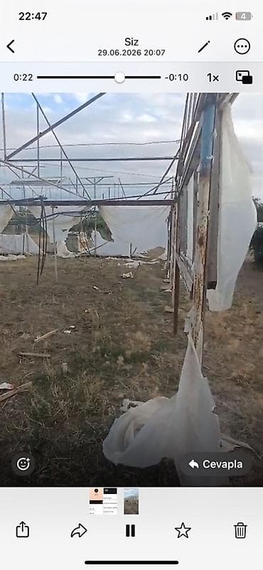 Sökülmüş istixana karkası və avadanlıq dəsti - Metal konstruksiya