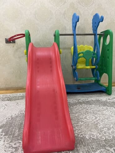 Audi: Uşaq oyun komplekti – sürüşkən + yelləncək + basketbol halqası + mini — 5