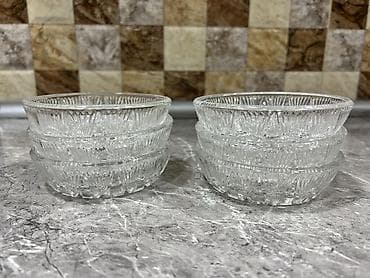 nerj su ceni: Sovet istehsalı xrustal stəkanlar, 6 ədəd. Stəkanları alana 6 ədəd — 3