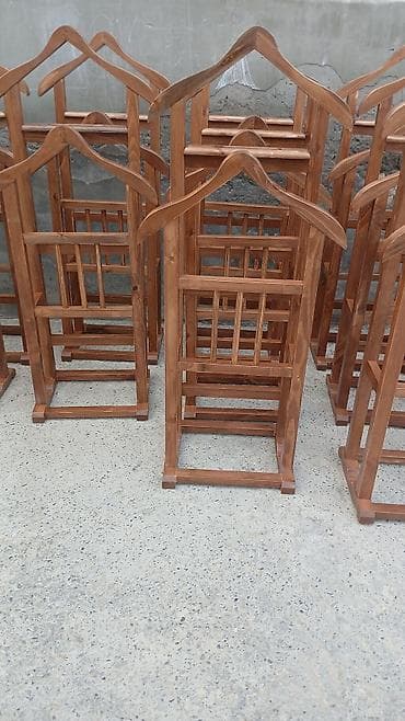 payiz sekilleri instagram: Ağacdan paltar dayağı – valet stendi - Material: bərk təbii ağac — 2
