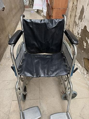 Mexanik əlil arabası - Çərçivə: möhkəm metal konstruksiya, xrom — 1