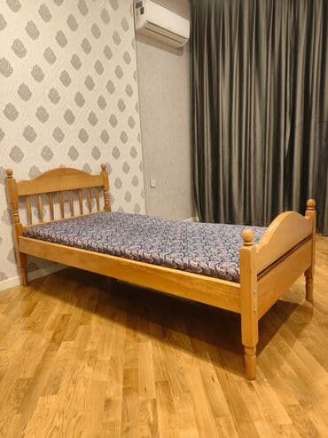 Все для дома и сада: Çarpayı, tək nəfərlik, taxta material. Ölçü: 100/200 — 2