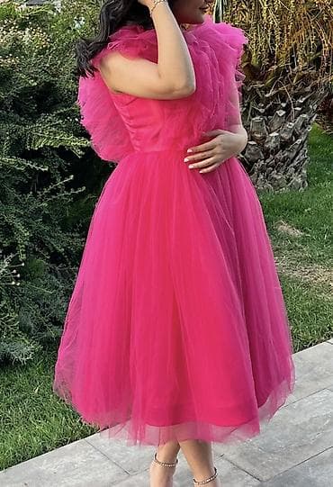 1 defe geyinilip ozel tikimdi Parlaq fuşya rəngində zərif ziyafət — 2