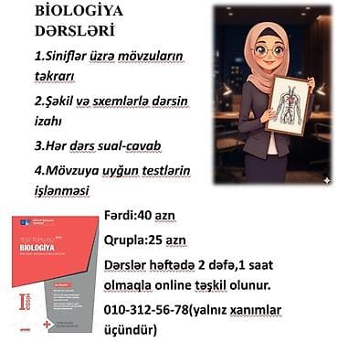 Repetitor, Biologiya, Azərbaycan dili, İmtahanlara hazırlıq, Abituriyent hazırlığı