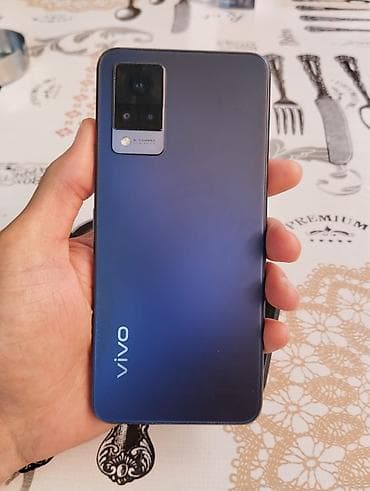 philips xenium 9@9d: Vivo V21 5G, 128 GB, rəng - Bənövşəyi, Barmaq izi — 1