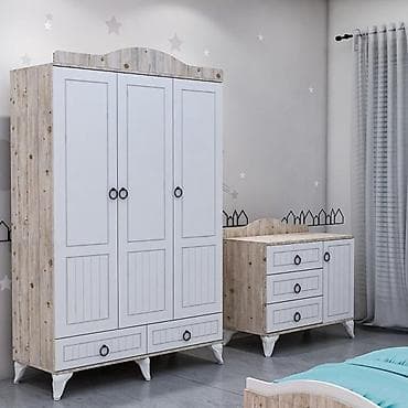 Yeni, 3 qapılı, Siyirməli, Ağ, Digər material, Açılan, Düz dolab — 7