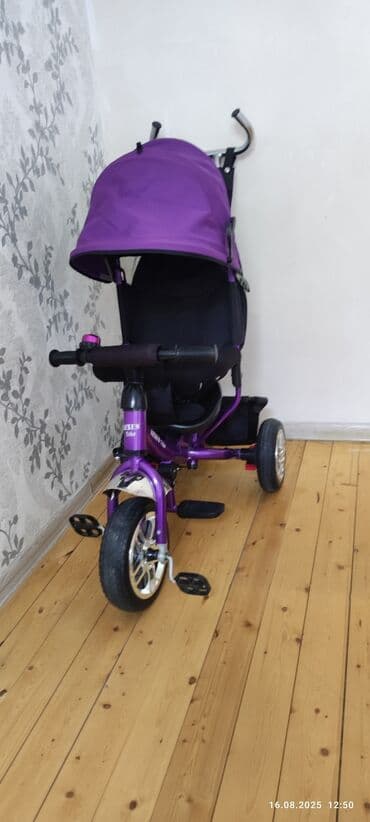 руль для велосипеда: İşlənmiş Üç təkərli Uşaq velosipedi 16", sürətlərin sayı: 1, Ünvandan götürmə — 3